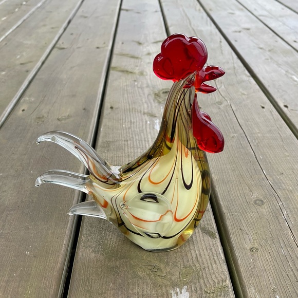 Cracker Barrel Break of Dawn Golden Glass Rooster Home Decor in Original Box - Picture 6 of 16